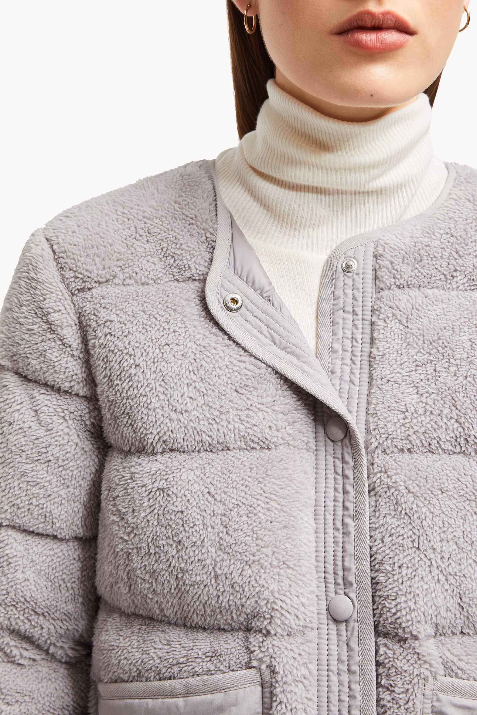 Plumífero corto efecto peluche Floyrac Mujer Gris Moncler 6